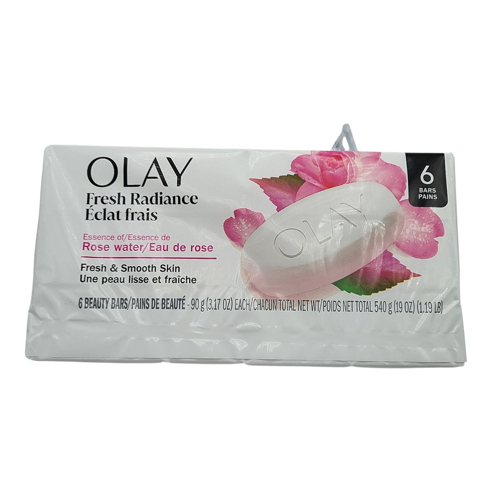 Olay Fresh Radiance Rose Water Bar Soap 3.17oz 6-Pack Smooth Skin